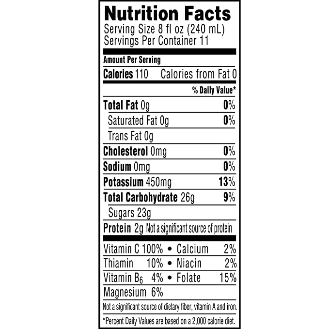 Simply Orange Juice Nutrition Facts Nutrition Ftempo