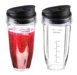 
Replacement 24 oz Blender Cups with Sip & Seal Lids Compatible with Nutri Ninja
